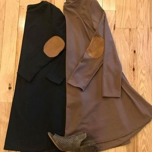 Large Mocha Elbow Swing Dress